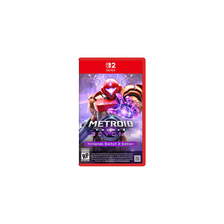 Nintendo Metroid Prime 4: Beyond, Nintendo Switch 2 Edition, Physical Game Card — Metroid Prime 4: Beyond Nintendo Switch 2 Edition retail box front cover, standing upright on a plain background