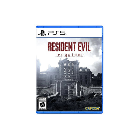 Resident Evil Requiem - PlayStation 5, Standard Edition — Resident Evil Requiem PlayStation 5 retail game case front cover, standing upright on a plain background