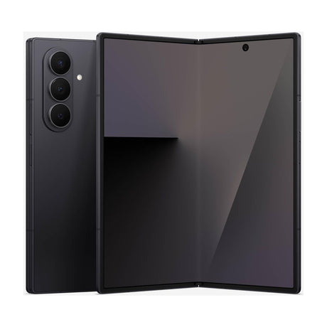 Samsung Galaxy Z Fold7 256GB Unlocked Smartphone — Samsung Galaxy Z Fold7 shown open flat from the front revealing the large inner display, plus the folded profile, on a plain background