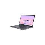 Acer Chromebook Plus 515 15.6 in. Full HD Laptop, Intel Core i3-1215U, 8GB RAM, 128GB, Steel Gray — Acer Chromebook Plus 515 laptop in Steel Gray, open at an angle showing the 15.6 in screen and keyboard, on a plain background