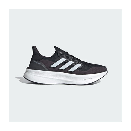 adidas Ultraboost 5 Men's Running Shoes — adidas Ultraboost 5 running shoe, lateral side view showing the knit upper, three stripes cage and white BOOST midsole