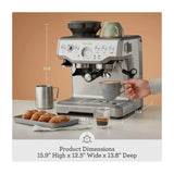 Brushed Stainless Steel — Breville Barista Express Espresso Machine with Built-In Conical Burr Grinder