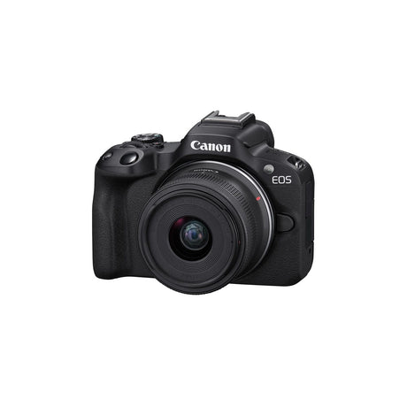 Black — Canon EOS R50 Mirrorless Camera with RF-S 18-45mm f/4.5-6.3 IS STM Lens Kit