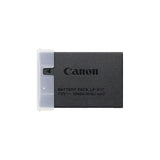 Canon LP-E17 Rechargeable Lithium-Ion Battery Pack, 1040mAh, 7.2V — Canon LP-E17 black camera battery pack with the white Canon label, three-quarter view on a plain background