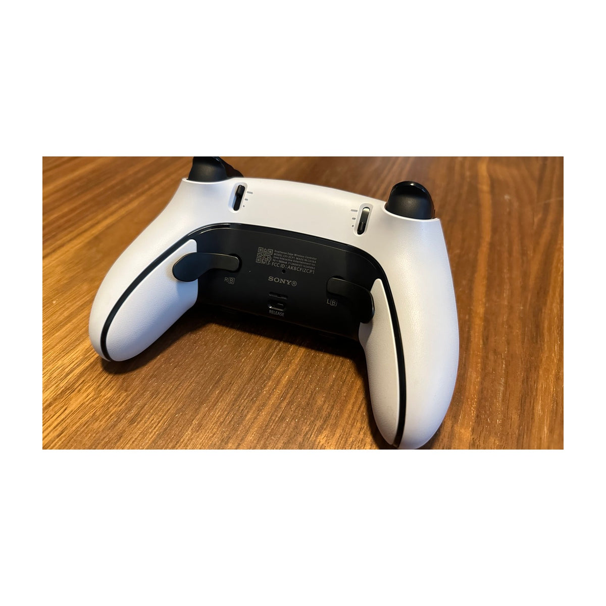 Sony DualSense Edge Wireless Controller for PlayStation 5 — Sony DualSense Edge controller photographed from above, front face toward the camera