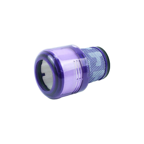 Dyson V15 Detect Genuine Replacement Filter, Part No. 970013-03 — Genuine Dyson V15 Detect replacement HEPA filter unit, a cylindrical pleated filter photographed on its own against a plain background