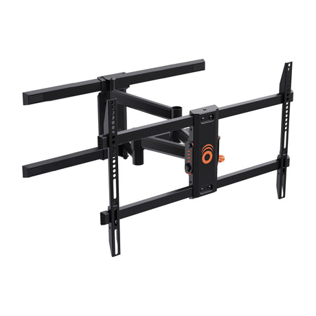 Echogear Full Motion TV Wall Mount for 42-82 in. TVs, Swivels, Tilts, Extends 22 in. — Echogear full motion TV wall mount, black steel articulating arm shown extended from a wall plate, product view on a plain background