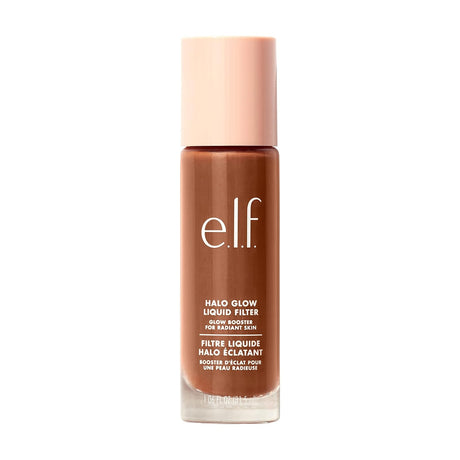 e.l.f. Halo Glow Liquid Filter Complexion Booster, 1.01 fl oz — e.l.f. Halo Glow Liquid Filter bottle standing upright, front label facing camera