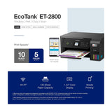 Black — Epson EcoTank ET-2800 Wireless Color All-in-One Cartridge-Free Supertank Printer