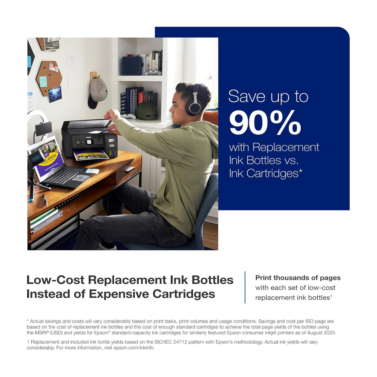 Black — Epson EcoTank ET-2800 Wireless Color All-in-One Cartridge-Free Supertank Printer