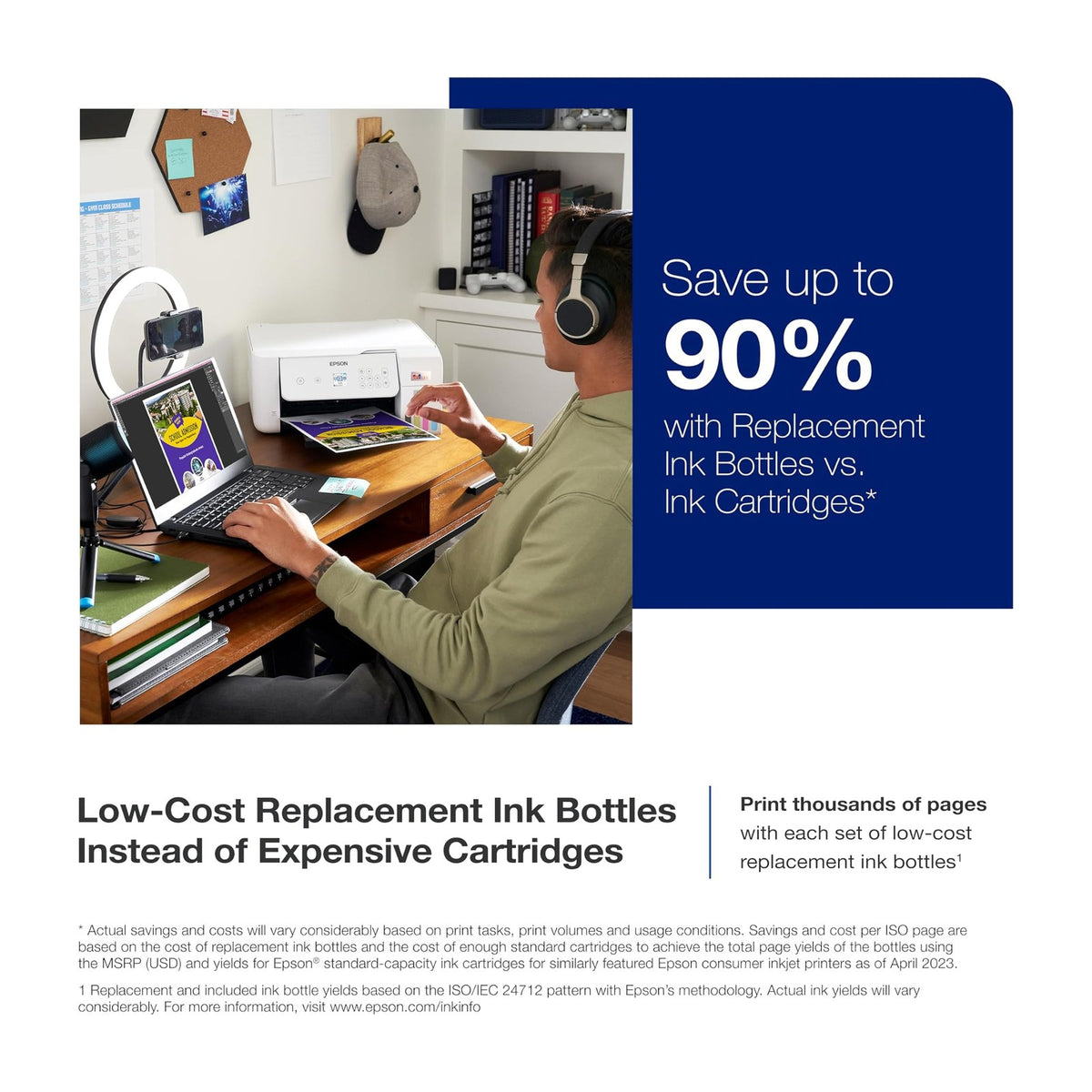 White — Epson EcoTank ET-2800 Wireless Color All-in-One Cartridge-Free Supertank Printer