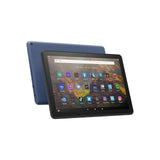 Amazon Fire HD 10 Tablet, 10.1" Full HD, Octa-Core, 3GB RAM, 32GB, Black — Amazon Fire HD 10 tablet in black, front view held at a slight angle with the home screen on, plain background