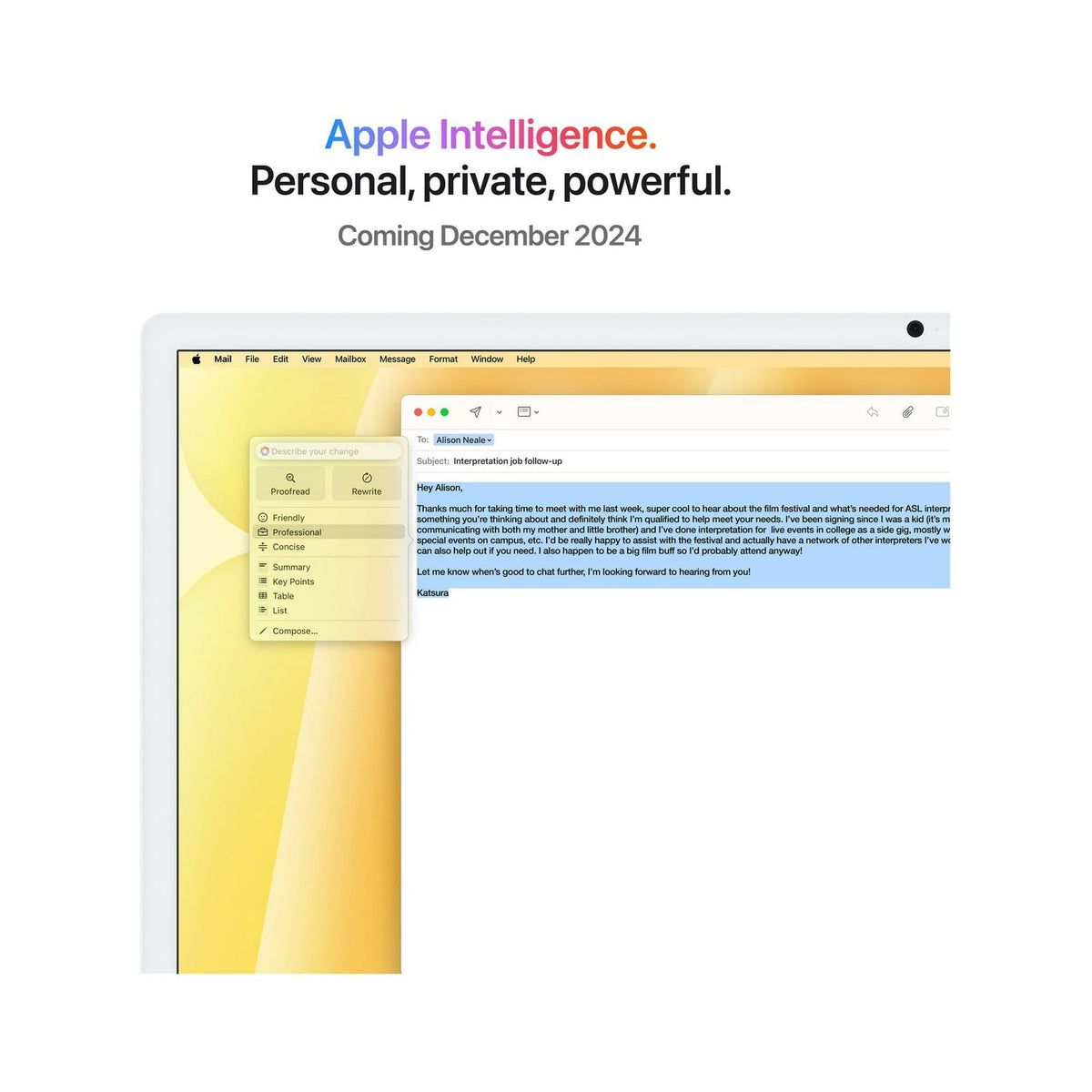 Yellow — Apple iMac 24-inch (M4)
