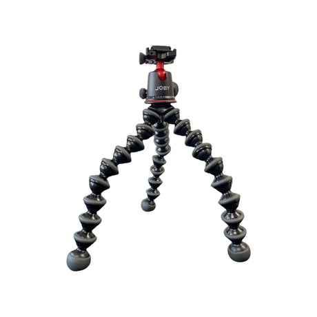 JOBY GorillaPod 3K Kit, Flexible Tripod with BallHead 3K, 3kg Load — JOBY GorillaPod 3K flexible tripod with the black BallHead 3K attached, legs partly curled, three-quarter view on a plain background