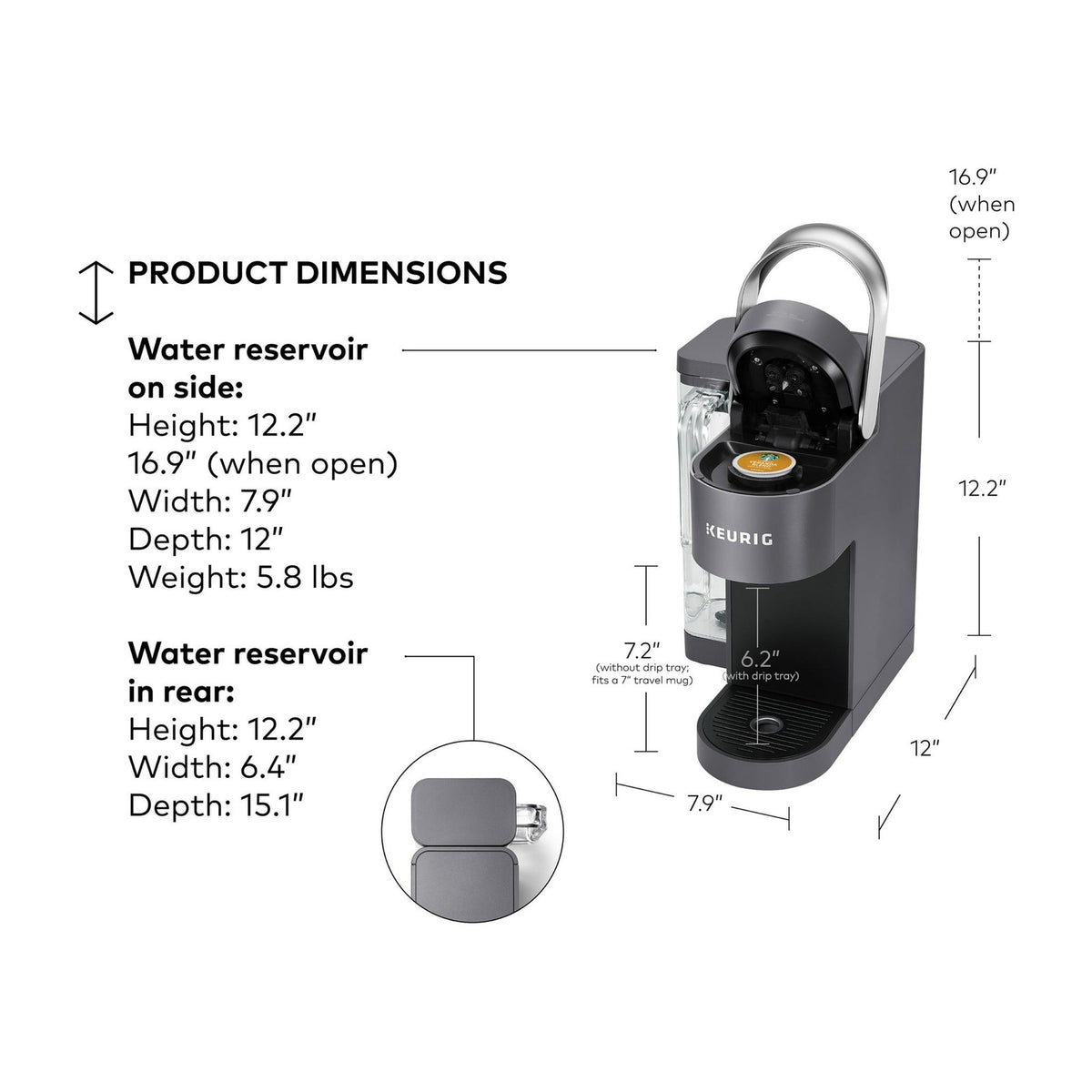 Gray — Keurig K-Supreme Single-Serve K-Cup Pod Coffee Maker
