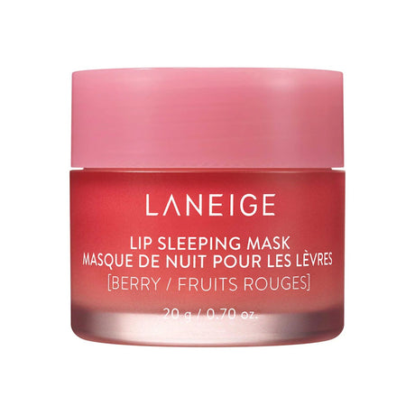 LANEIGE Lip Sleeping Mask, Berry, 0.7 oz — LANEIGE Lip Sleeping Mask Berry jar, lid on, front label facing camera