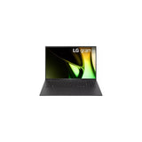 LG gram 16" Laptop, Intel Core Ultra 7 155H, 16GB LPDDR5X, 512GB SSD, Windows 11 — LG gram 16 laptop in black, open at an angle on a plain surface showing the keyboard with number pad and the 16-inch matte screen