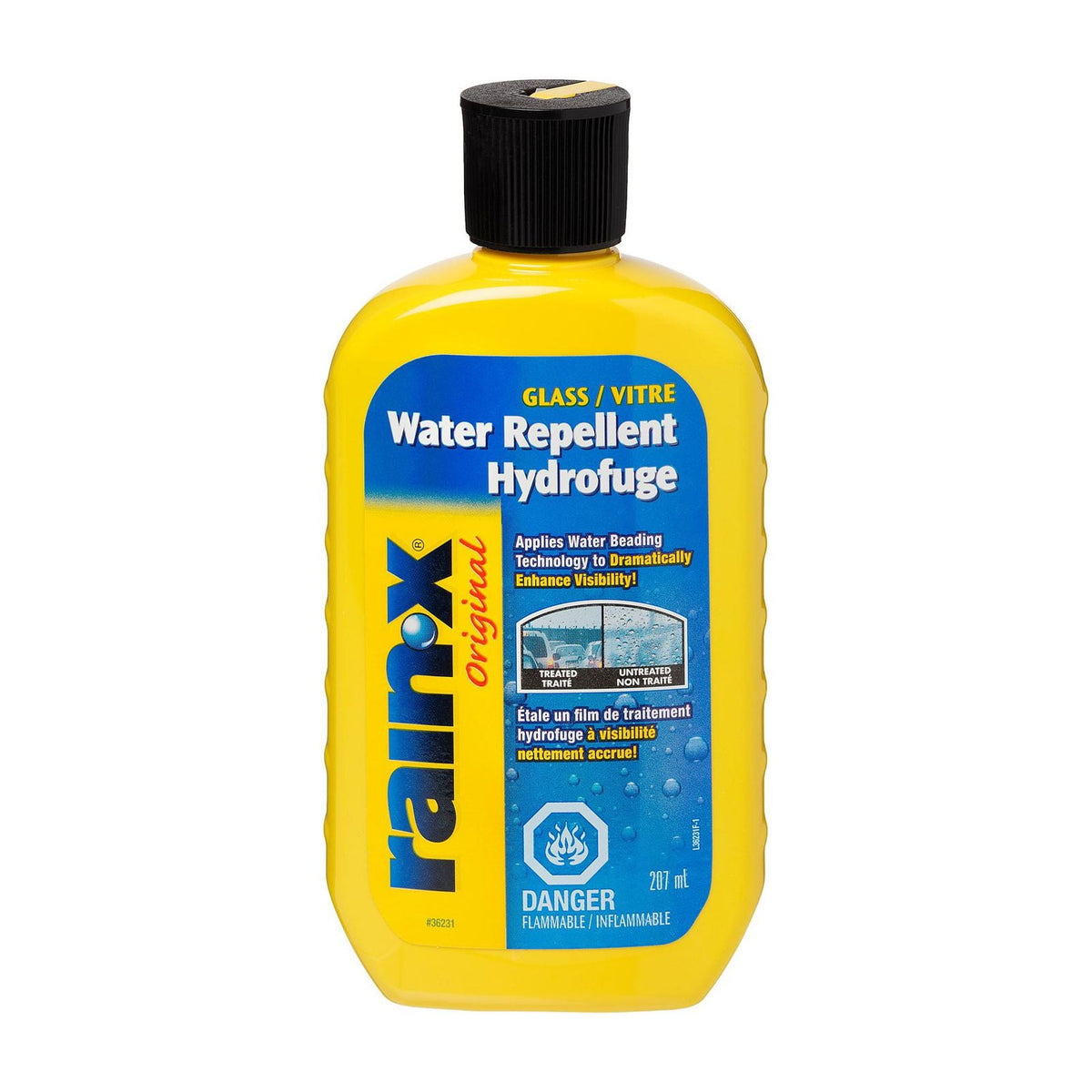 Rain-X Original Glass Water Repellent, 12 fl oz — Rain-X Original Glass Water Repellent 12 oz bottle, front label facing camera, on a white background