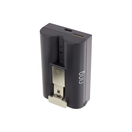 Ring Quick Release Battery Pack, Rechargeable Spare Battery for Ring Doorbells and Cameras — Ring Quick Release Battery Pack, a black rectangular battery with the release tab and micro-USB port visible, three-quarter view on a plain white background