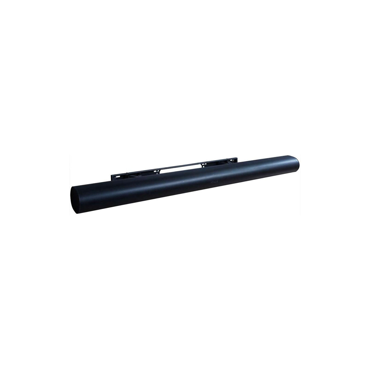 Sanus Extendable Soundbar Wall Mount for Sonos Arc and Arc Ultra — Sanus WSSAWM1 black extendable soundbar wall mount bracket holding a Sonos Arc soundbar on a wall, three-quarter view