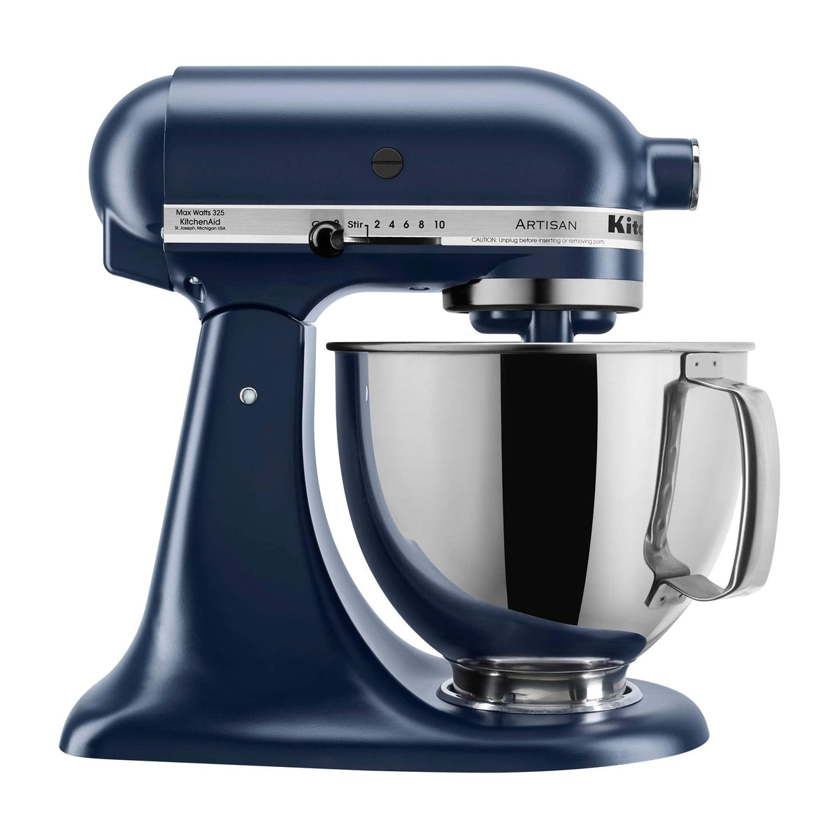 ComBuy Home 5-Quart Tilt-Head Stand Mixer, 600W, 10 Speeds — A 5-quart tilt-head stand mixer on a kitchen counter, stainless bowl attached and head down, front three-quarter view