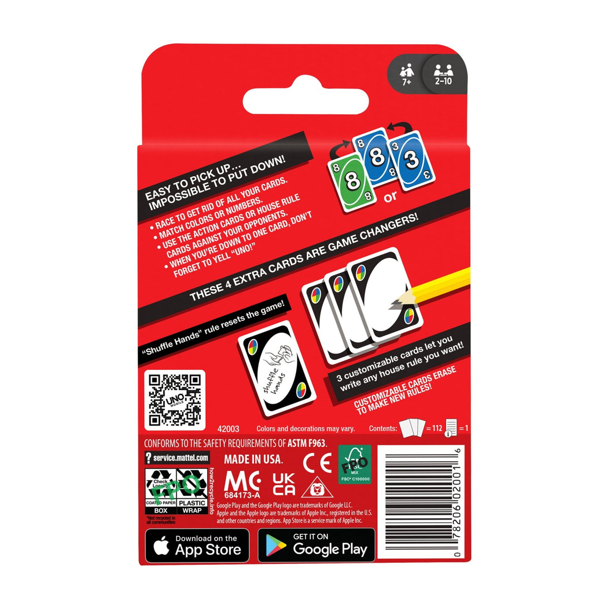 Mattel UNO Card Game — Card Games