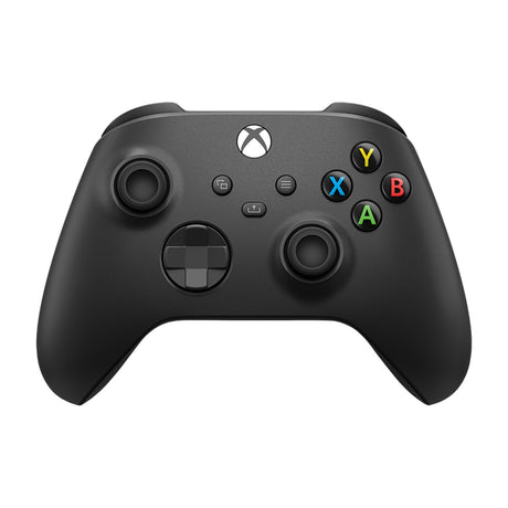 Microsoft Xbox Wireless Controller, Carbon Black, for Xbox Series X|S, Xbox One and PC — Xbox Wireless Controller in Carbon Black, front view on a plain white background